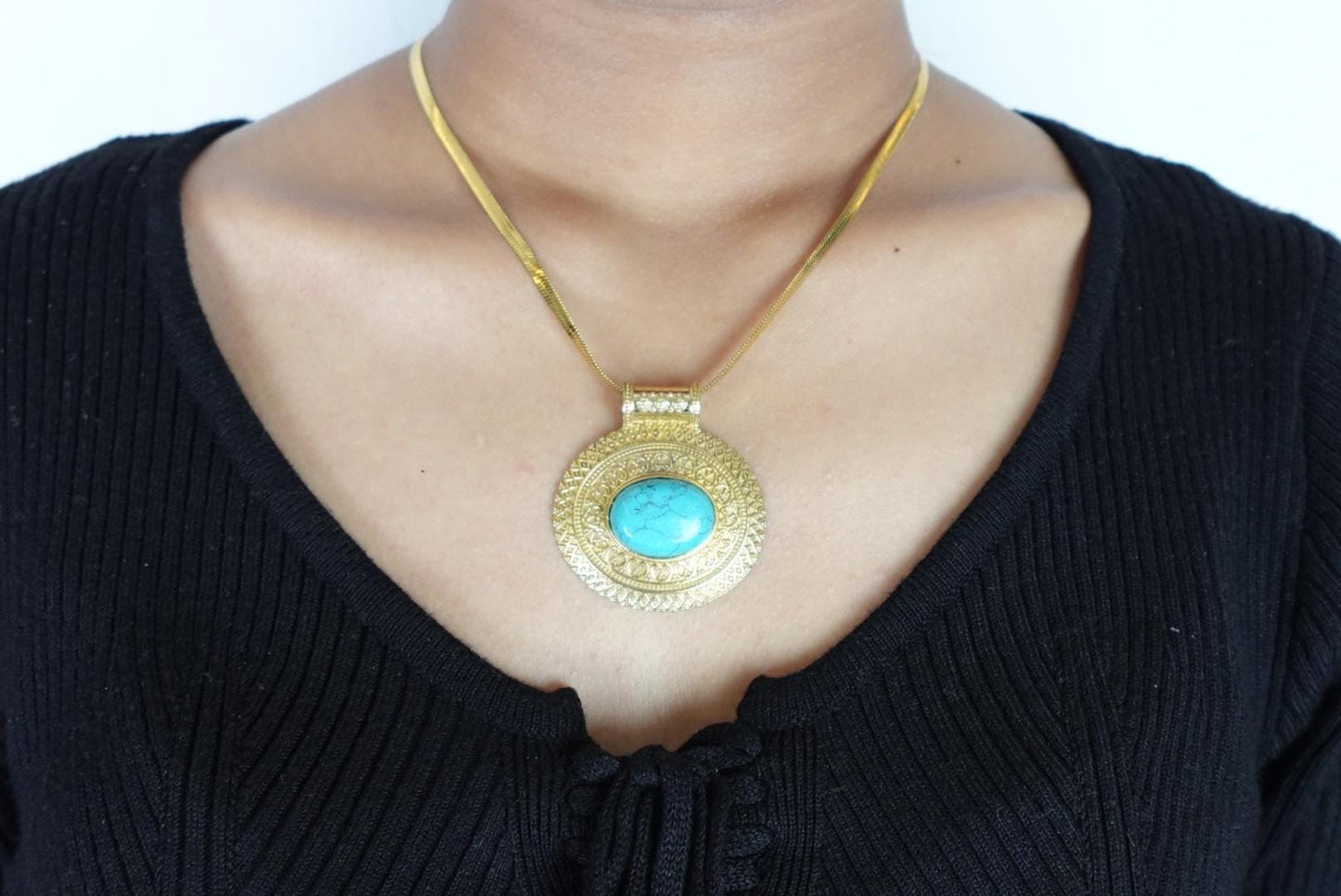 Heart of the Ancients – Turquoise & Labradorite Pendants.