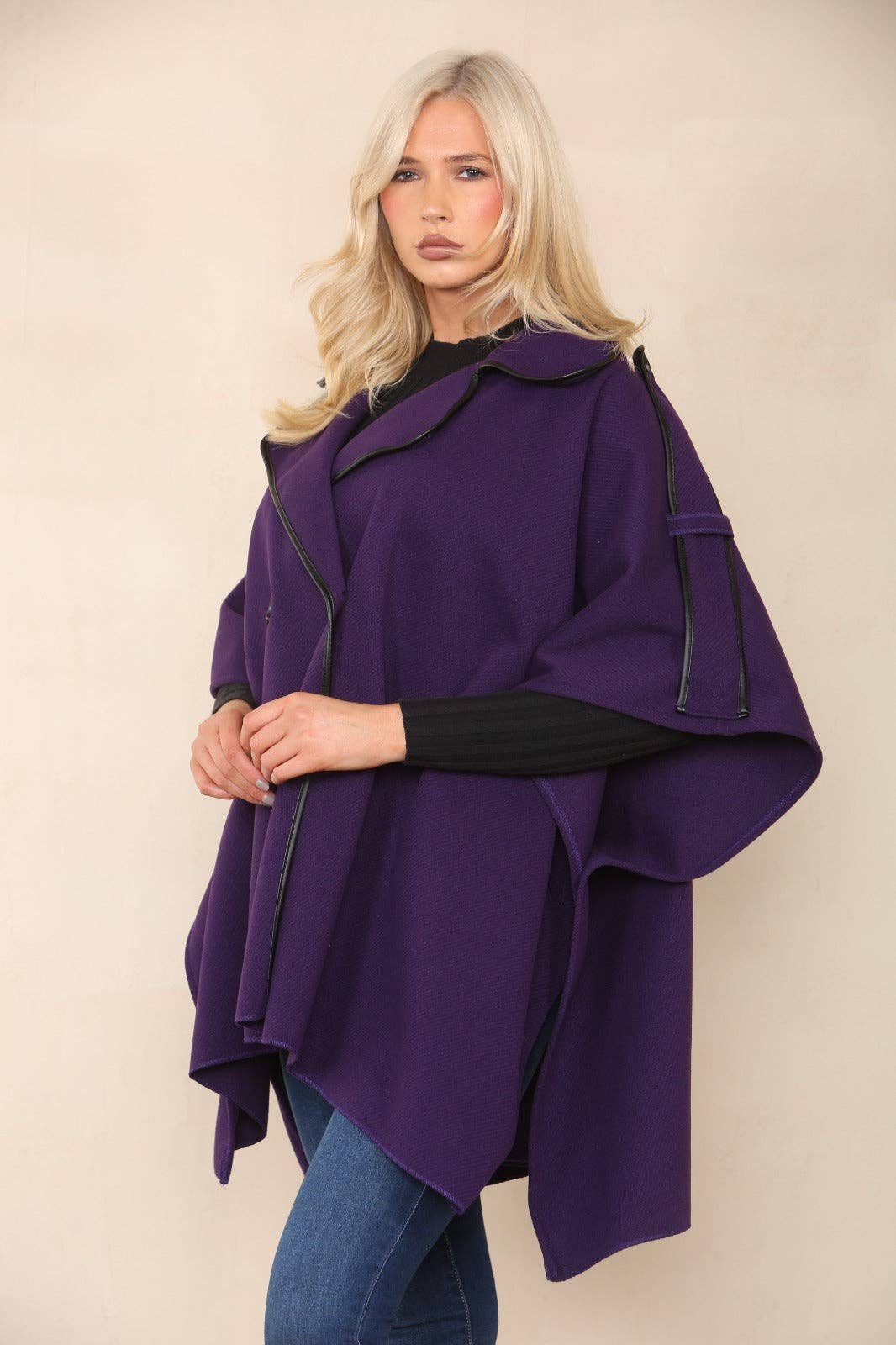 Button Detailed Oversized Jacket Coat