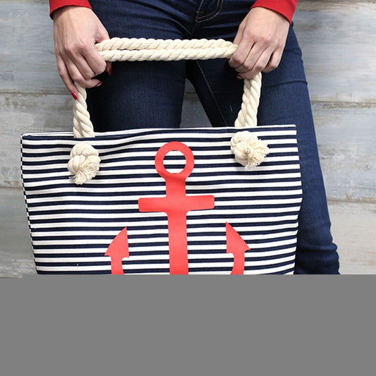 Rope Handle Bag - Pink Flamingo