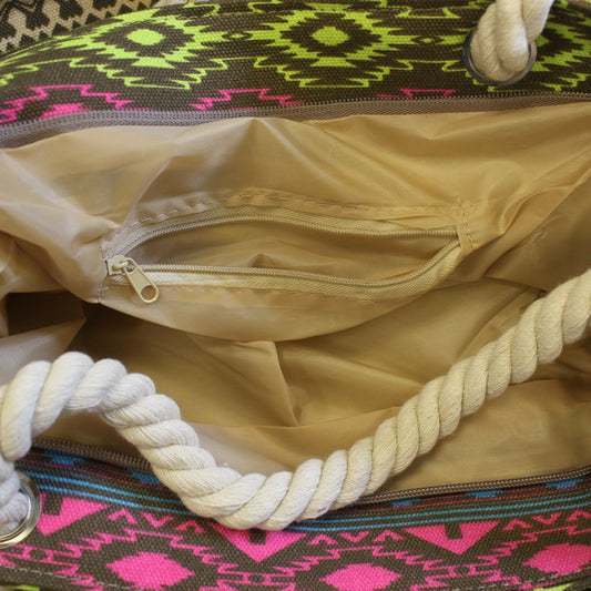 Rope Handle Bag - Bali Tan & Tones