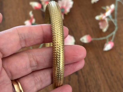 Minimal Solid Brass Torque Bangles – Vintage Rustic Gold Open Cuffs.