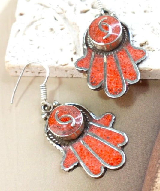 Traditional Tibetan Earrings-Tibetan Jewellery.