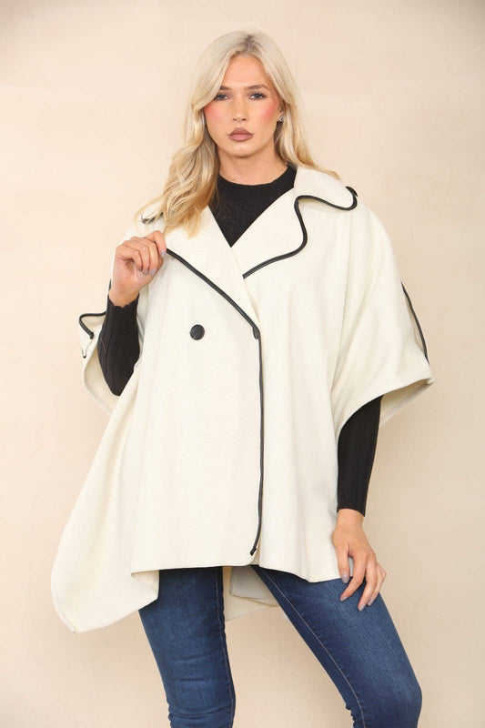 Button Detailed Oversized Jacket Coat