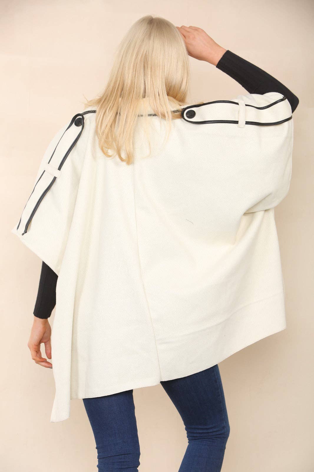 Button Detailed Oversized Jacket Coat