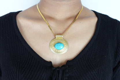 Heart of the Ancients – Turquoise & Labradorite Pendants.