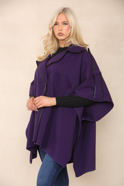 Button Detailed Oversized Jacket Coat
