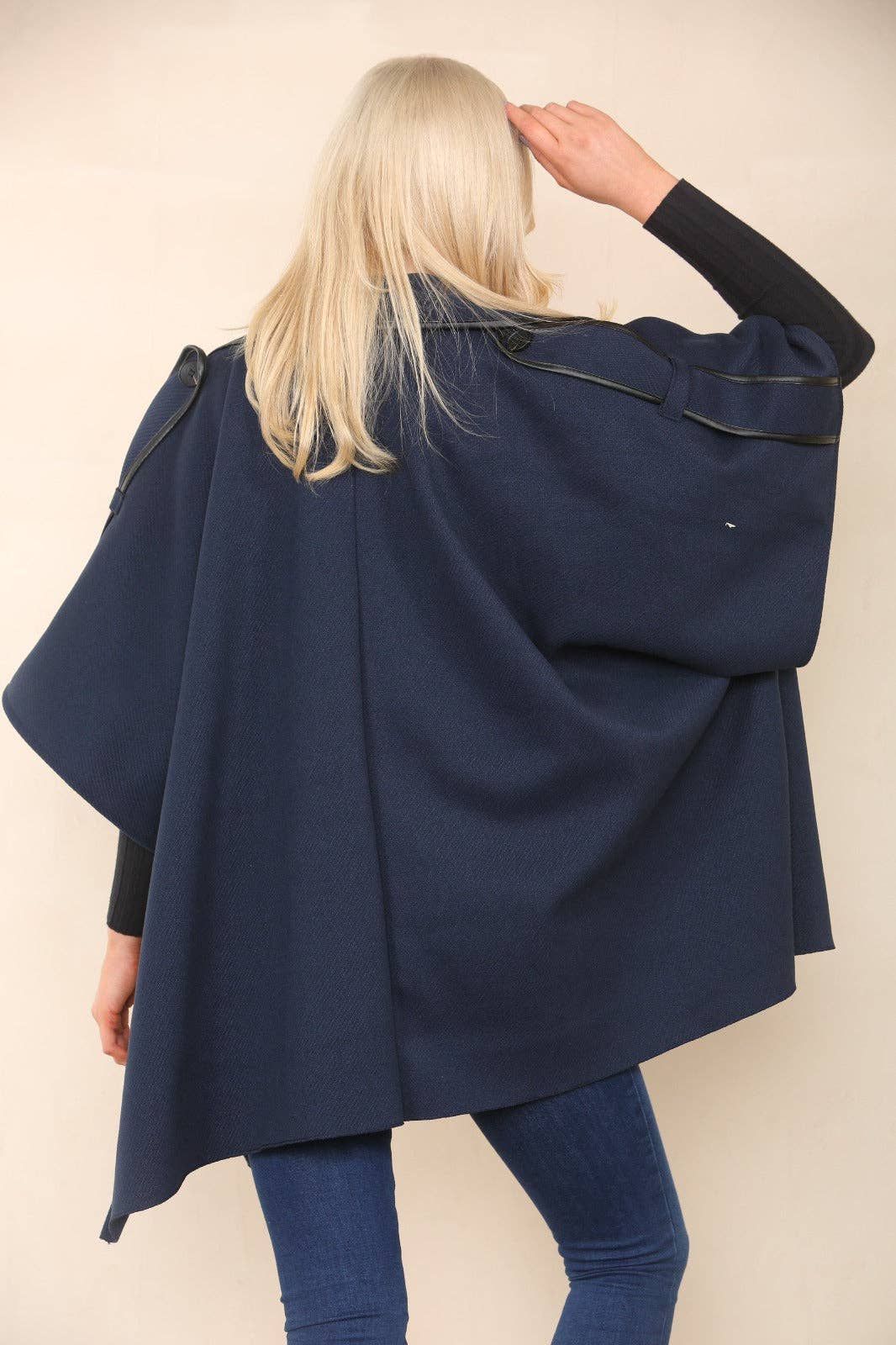 Button Detailed Oversized Jacket Coat