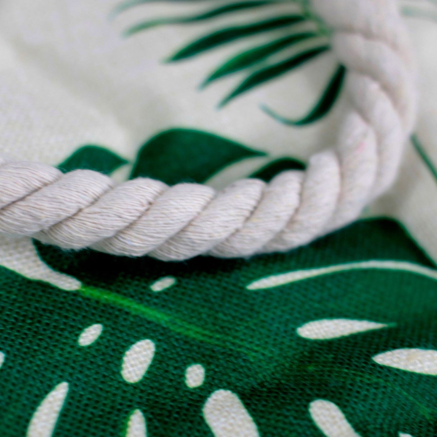 Rope Handle Bag - Tropical Greens