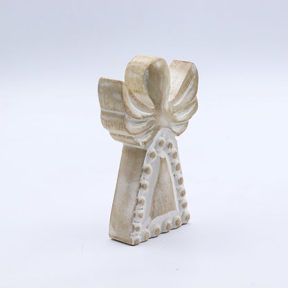 Mango Wood Angel - Whitewash