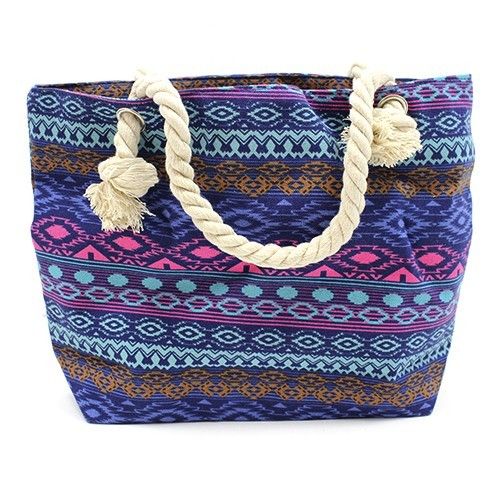 Rope Handle Bag - Bali Blues