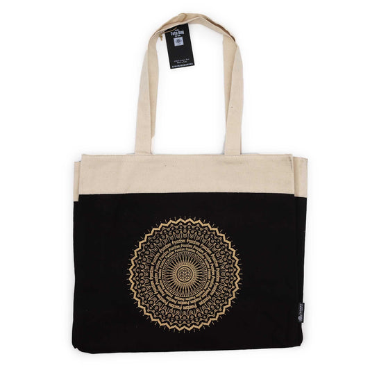 Oversized Stonewash Tote Bag 14oz - Freedom Mandala
