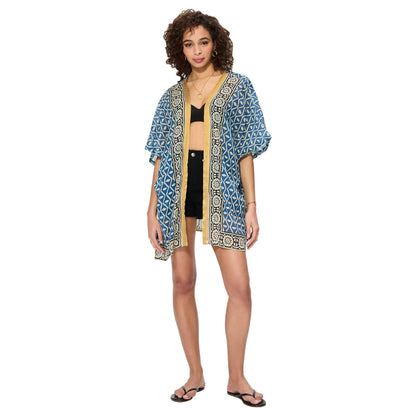 MID-LENGTH SUMMER KIMONO SHORT SLEEVES